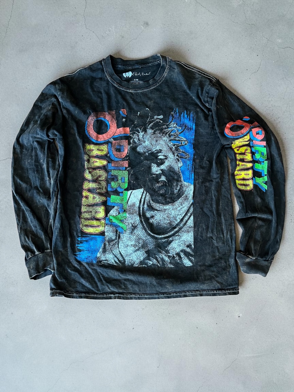 Urban Outfitters ODB Ol' Dirty Bastard Graphic Long Sleeve Tee Black Size S/M